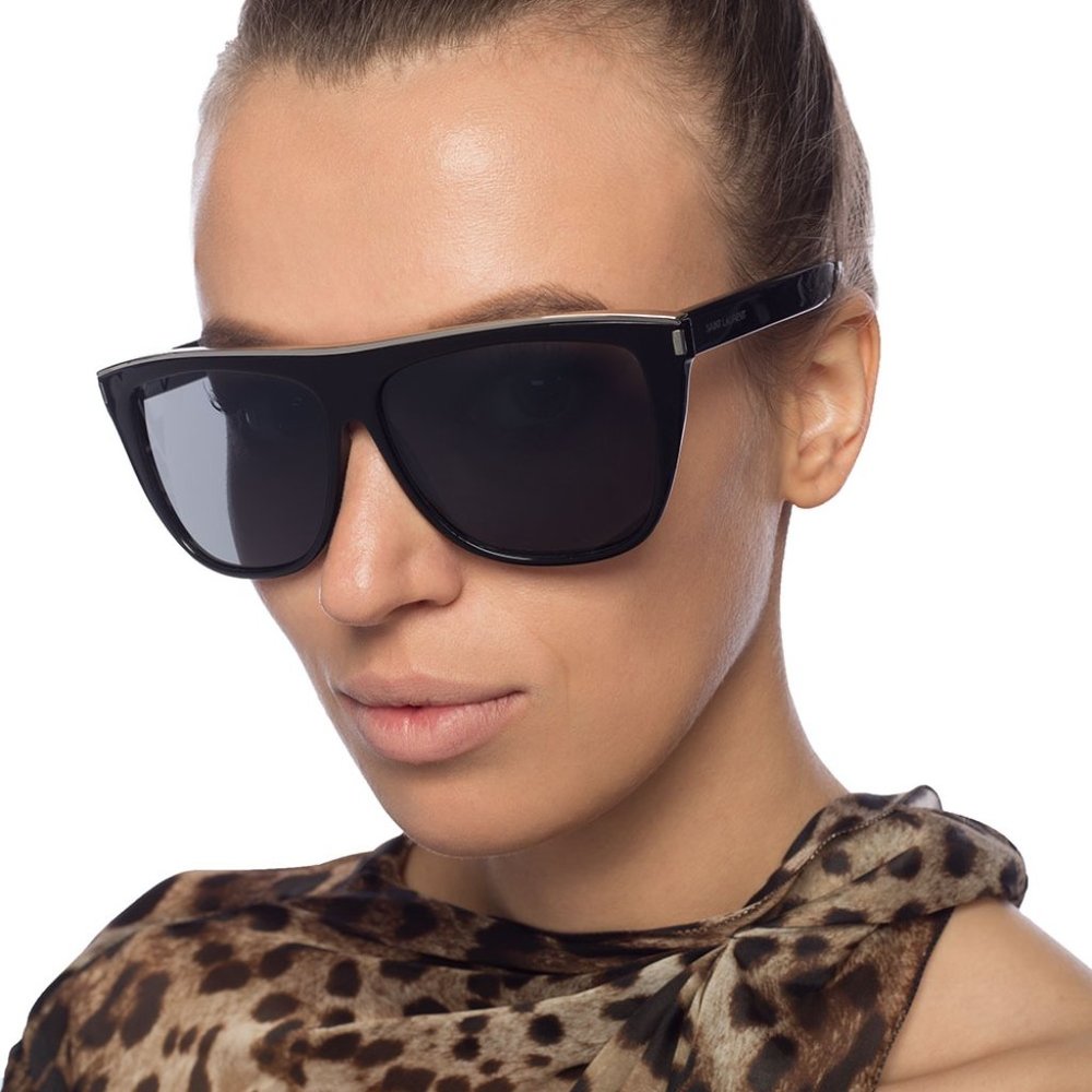 Saint Laurent Black Rectangular Sunglasses - image 6